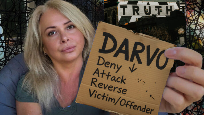 DARVO. Deny, attack, reverse victim and offender.
